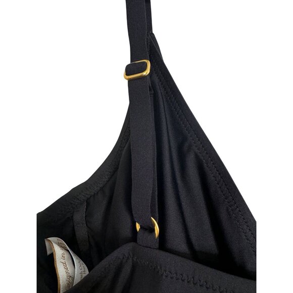 Helen Jon Tankini Size Medium Floating Underwire Black NWT Adjustable NWT $144 - Picture 4 of 10